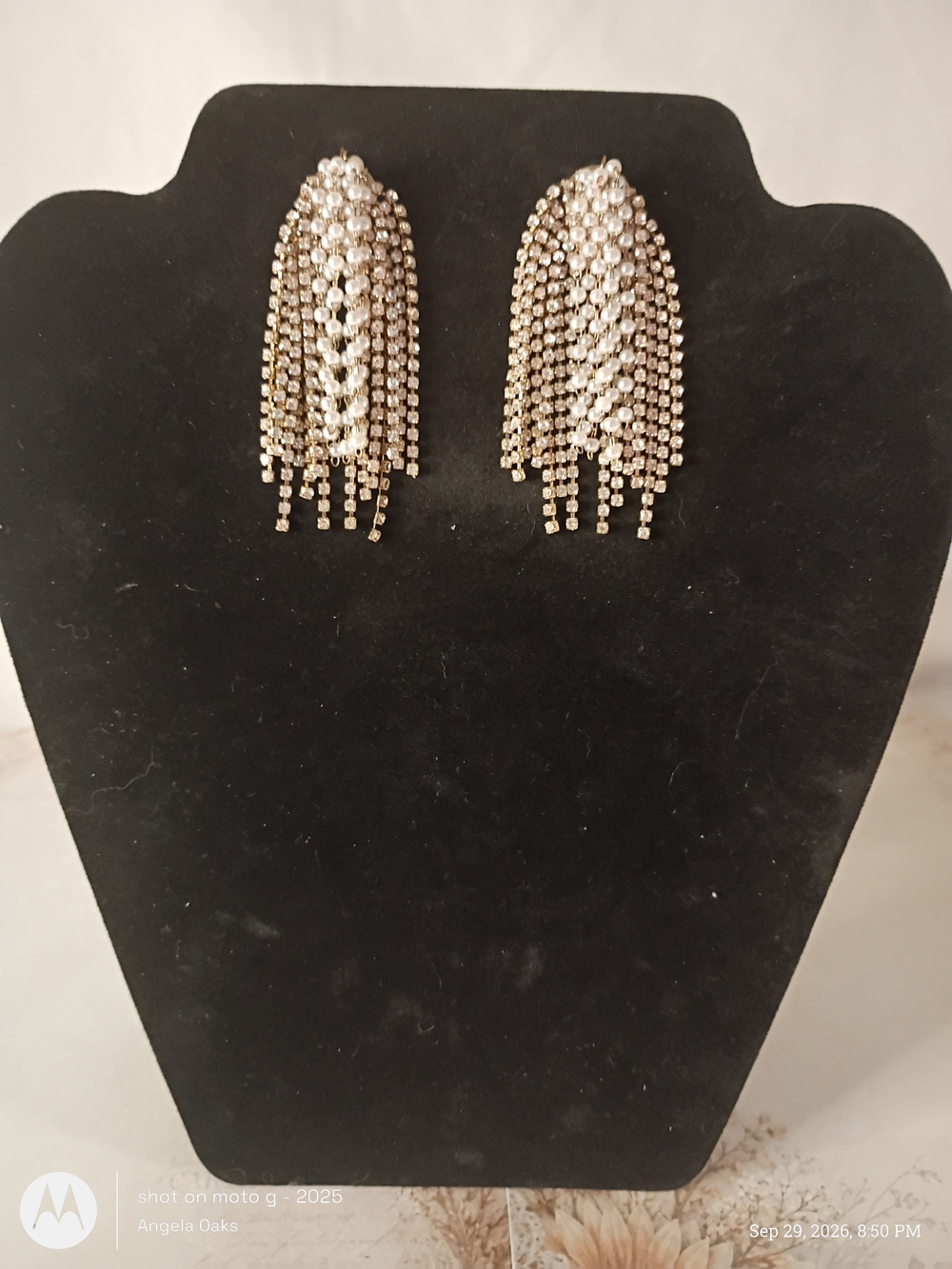 Gold Pearl Fringe Drop Earrings - Elegant Women Jewelry